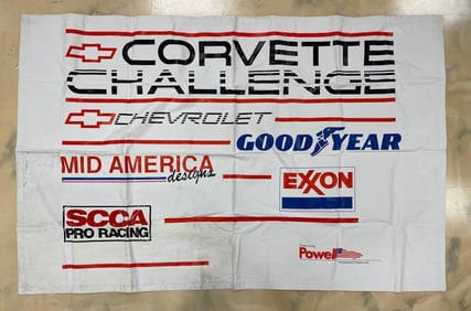 Corvette Challenge Vinyl Advertising Sign