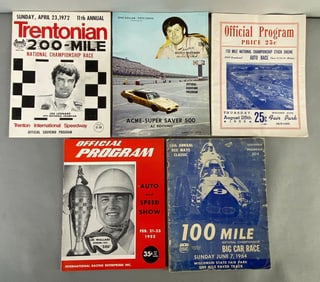 Group of 5 1950s - 1970s Automobile Racing Programs