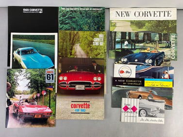 Group of 1960s Chevrolet Corvette Dealership Advertising Brochures