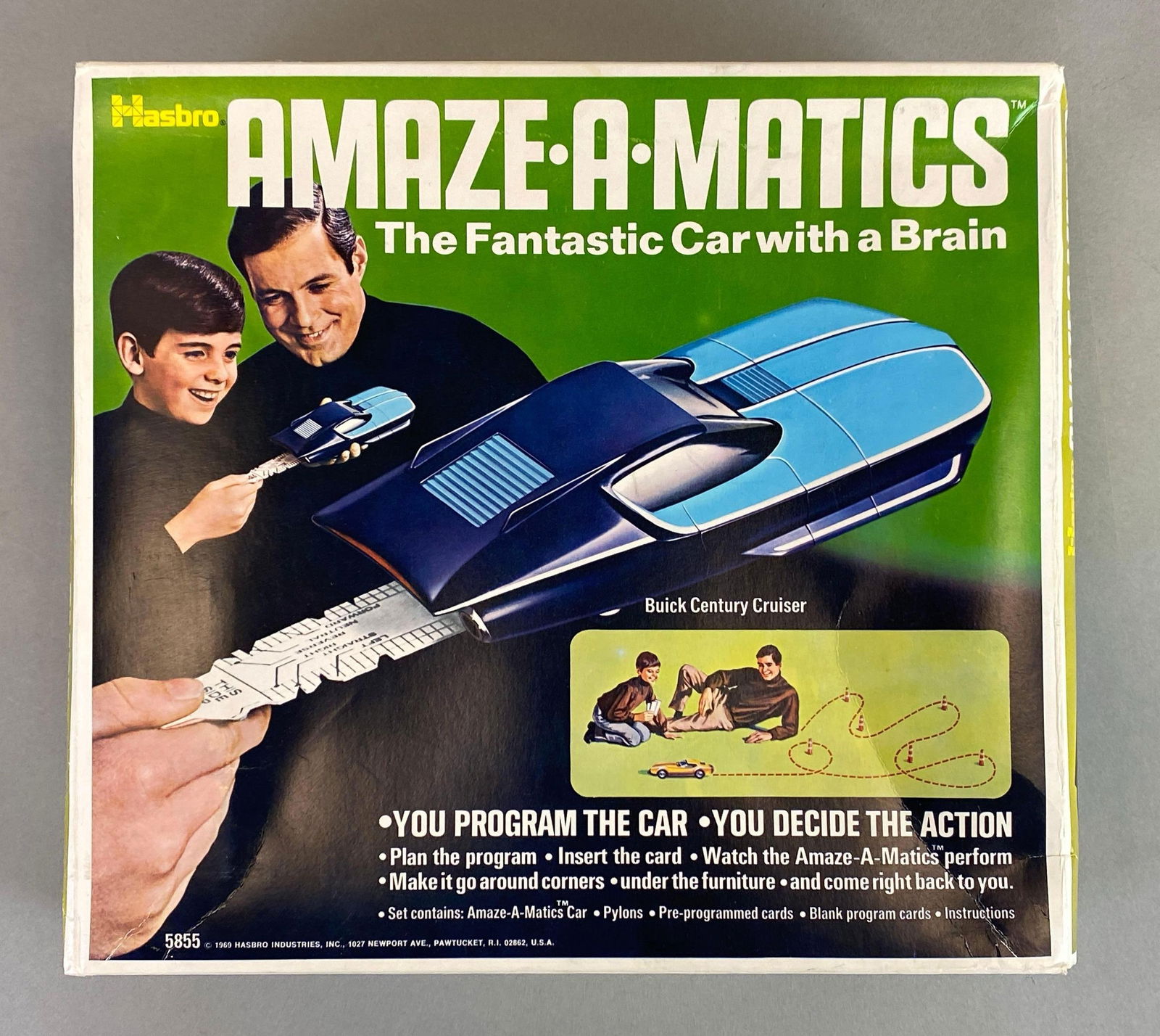 1969 Hasbro Amaze A Matics Programmable Car Toy: Like new In original box, untested, set seems complete, box measures 11 1/4 x 10 1/2 x 3 inches