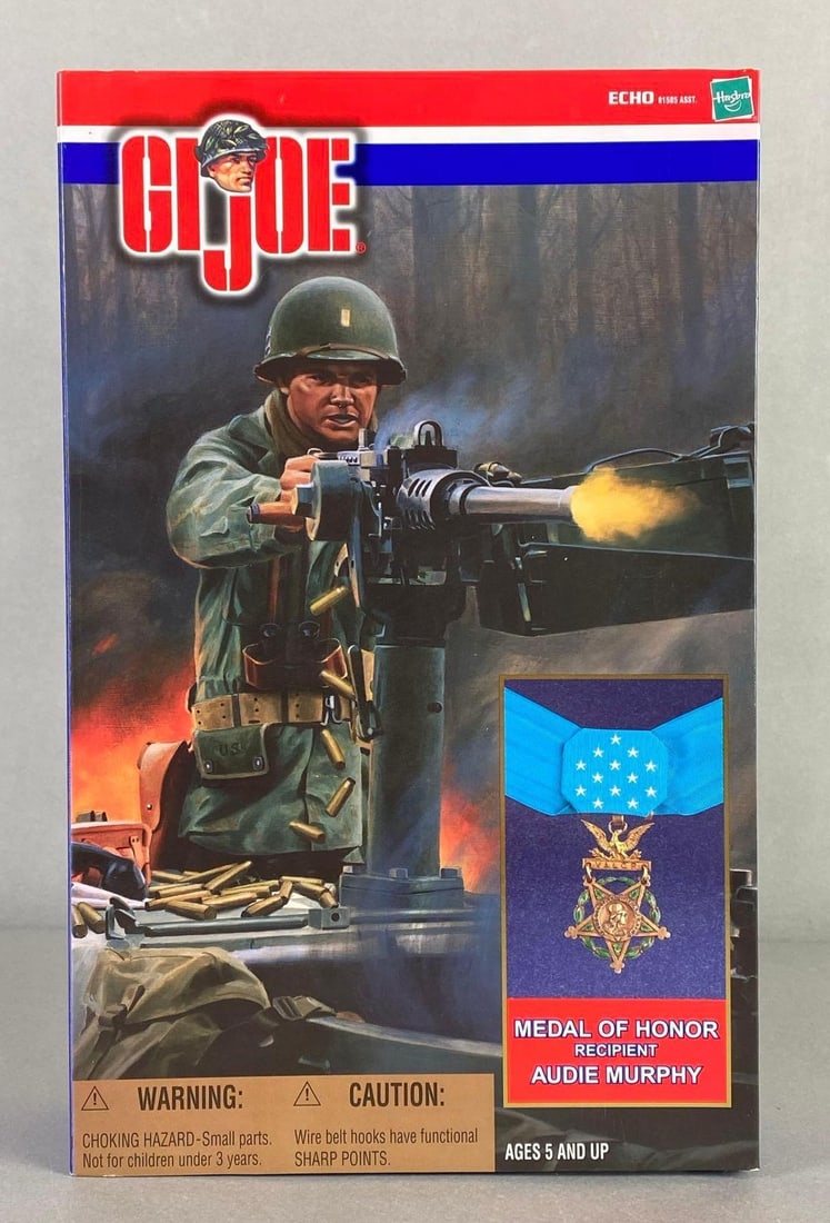 2001 Hasbro G.I. Joe Medal of Honor Recipient Audie Murphy Action Figure: Classic Collection, Box measures 13 1/2 x 8 1/2 x 3 inches.