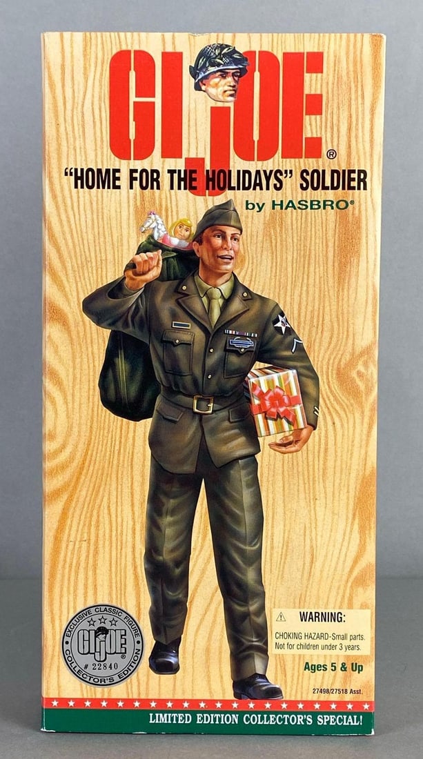 1996 Hasbro G.I. Joe Home for the Holidays Action Figure: Exclusive Classic Figure, Collectors Edition No. 22840, Limited Edition, Box measures 13 x 6 1/4 x 2 1/4 inches.