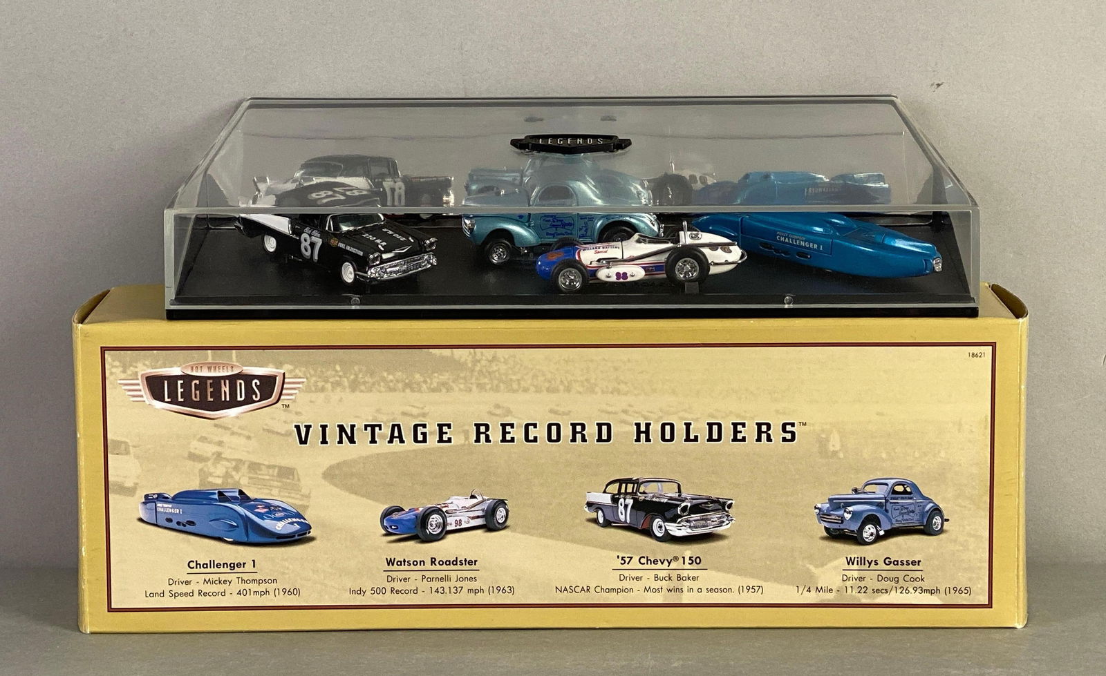 Mattel Hot Wheels Legends 1997 Vintage Record Holders Display Set (1 of 3)