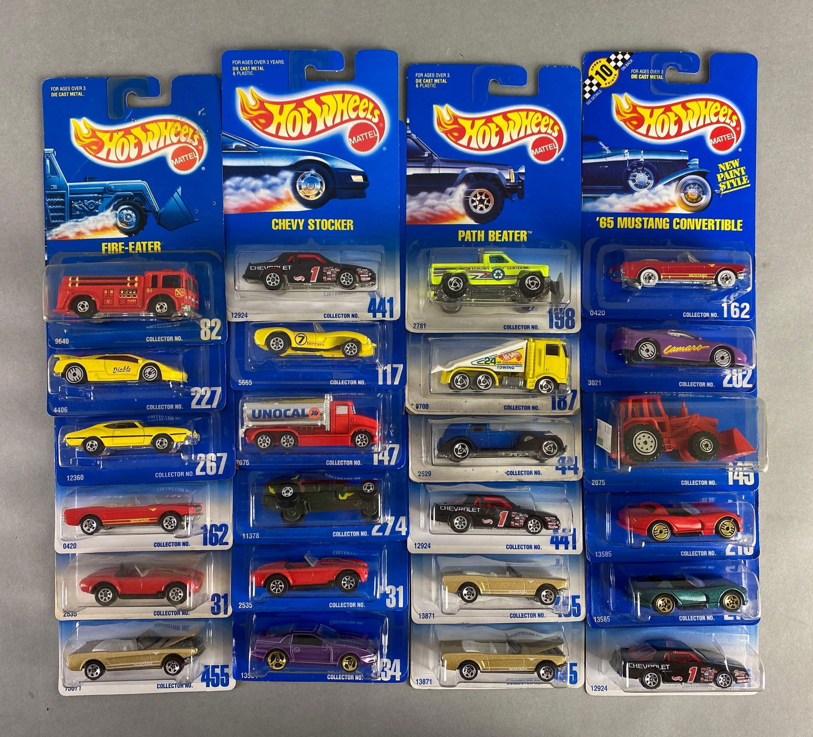 Group of 24 Mattel Hot Wheels 1991-1992 Die-Cast Cars (1 of 3)