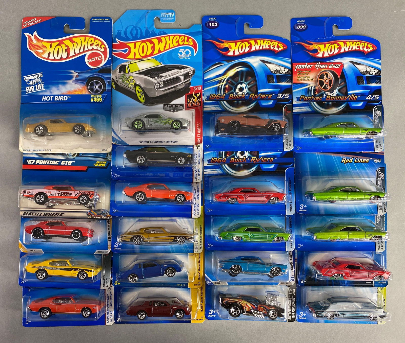 Group of 21 Mattel Hot Wheels Die-Cast Pontiac and Buick Cars (1 of 3)