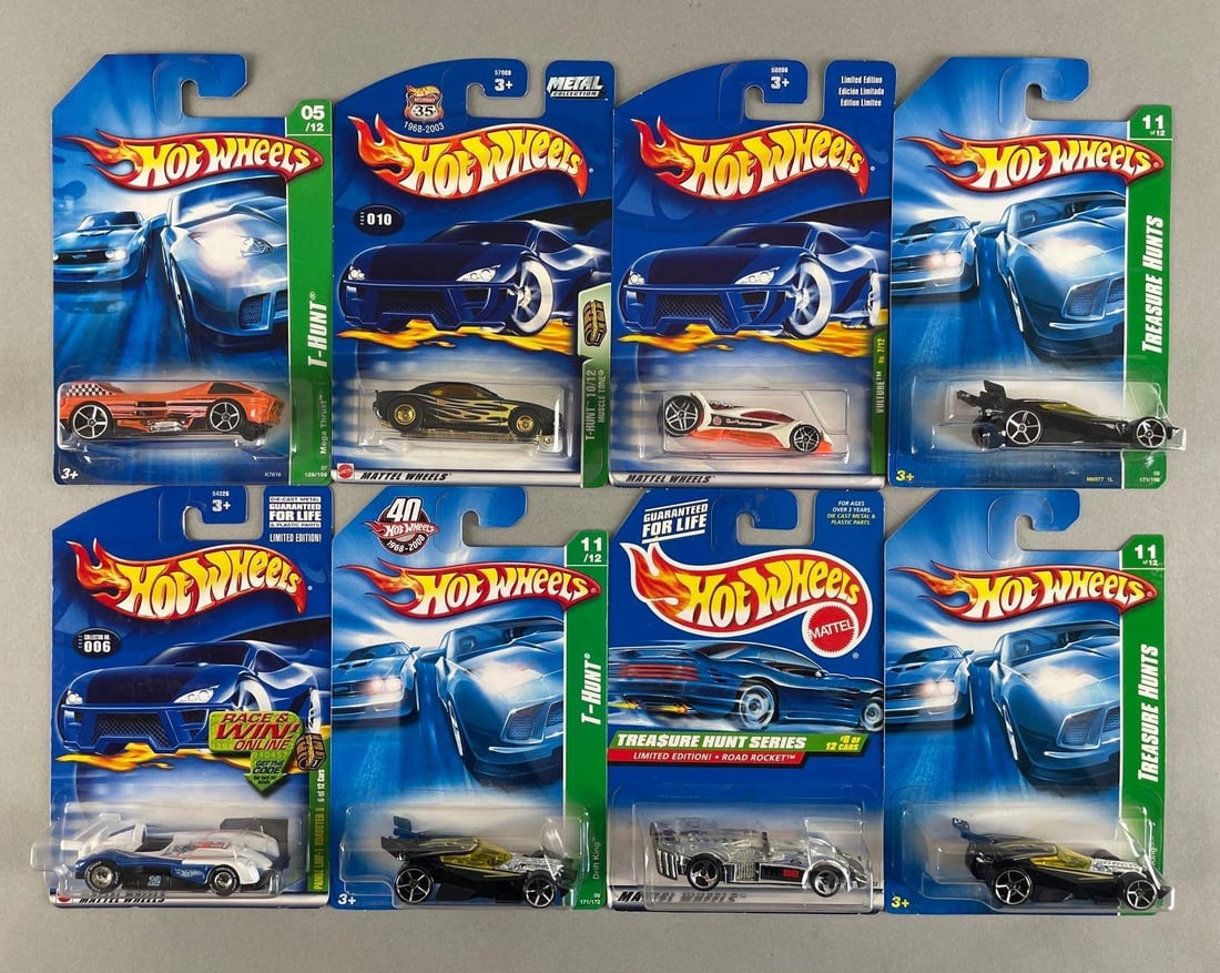 Group of Mattel Hot Wheels Die-Cast Vehicles: Includes treasure hunt, vulture, drift king