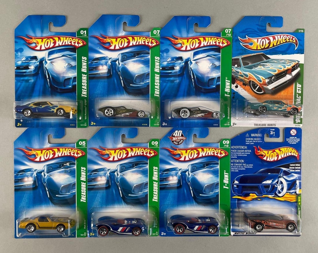 Group of Mattel Hot Wheels Die-Cast Vehicles: Treasure hunts 1/64 scale