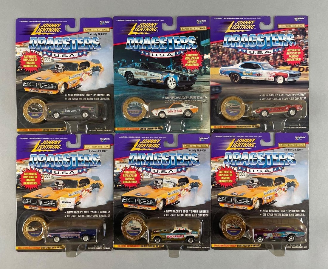 Group of Johnny Lightning Dragsters U.S.A. Die-Cast Vehicles (1 of 3)