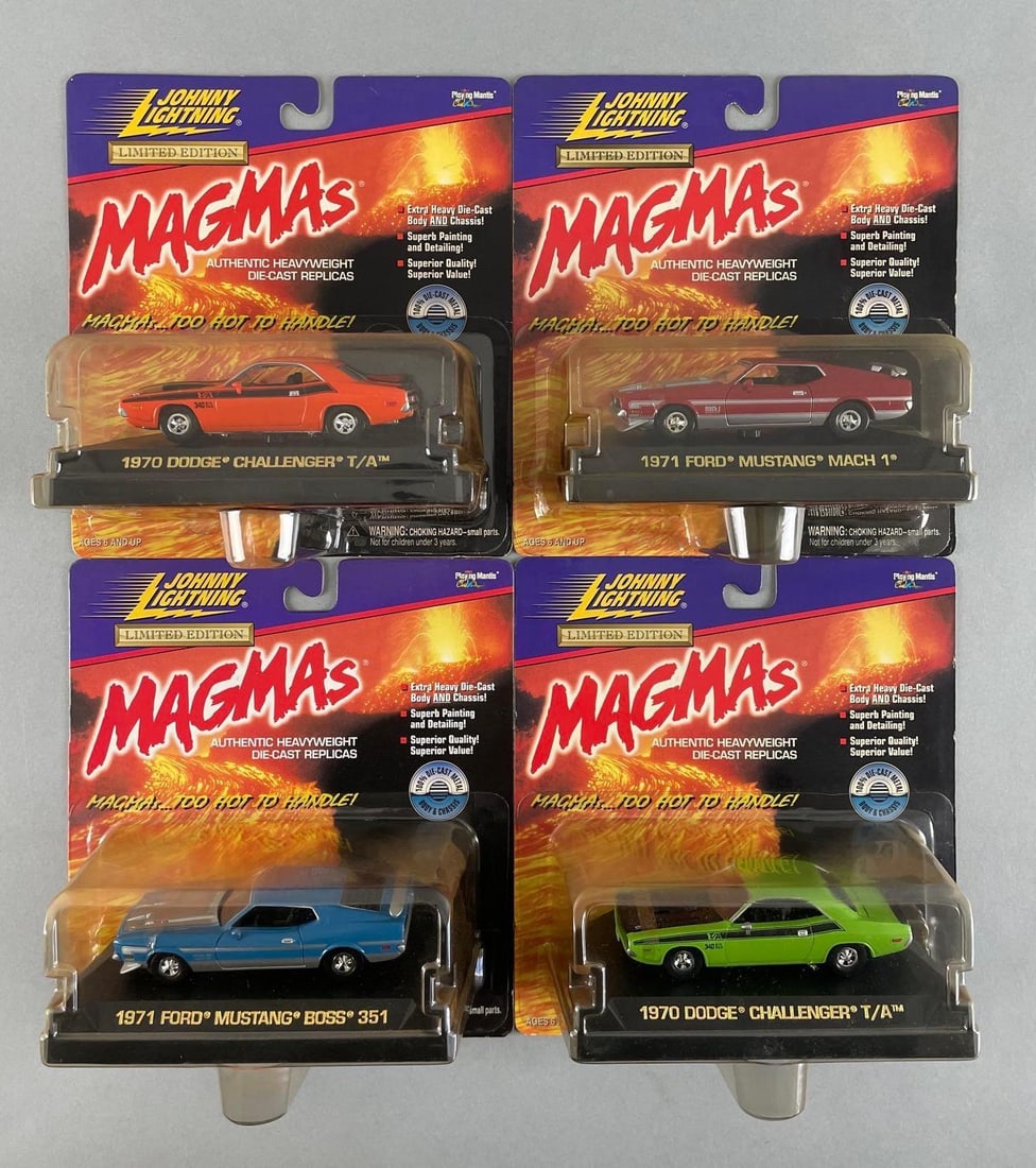 Group of Johnny Lightning Magmas Die-Cast Vehicles: Limited edition, 1/43 scale