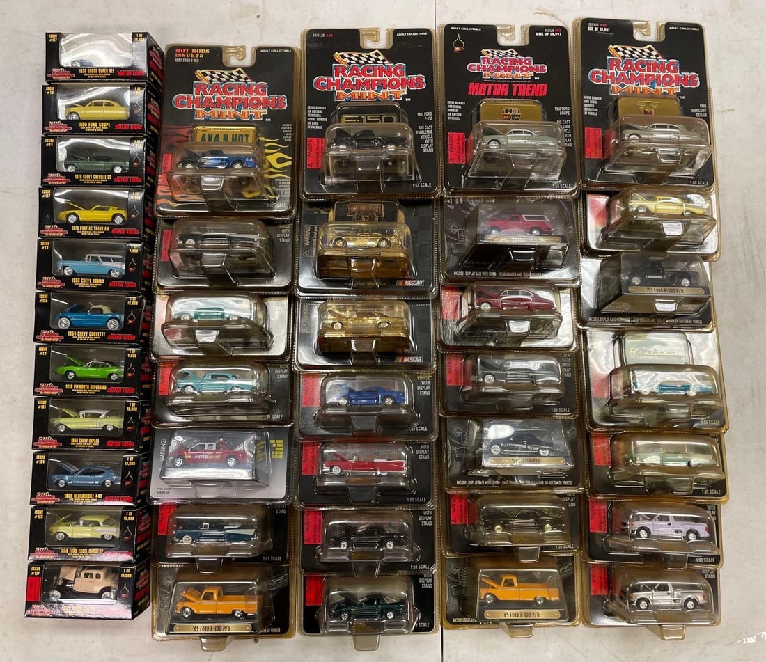 Group of Racing Champions Die-Cast Vehicles: Includes mint, 24k gold, 1/64 scale Dodge concept, original packaging