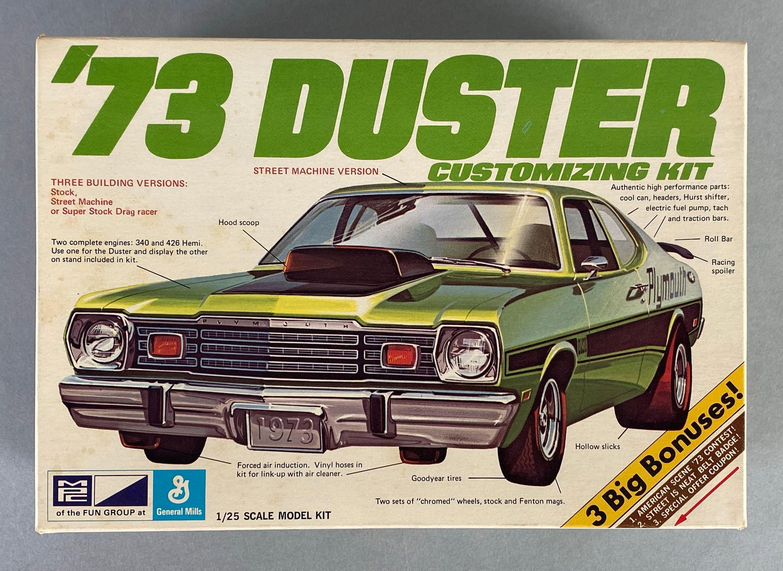 MPC General Mills 73 Plymouth Duster Plastic Model Kit (1 of 3)