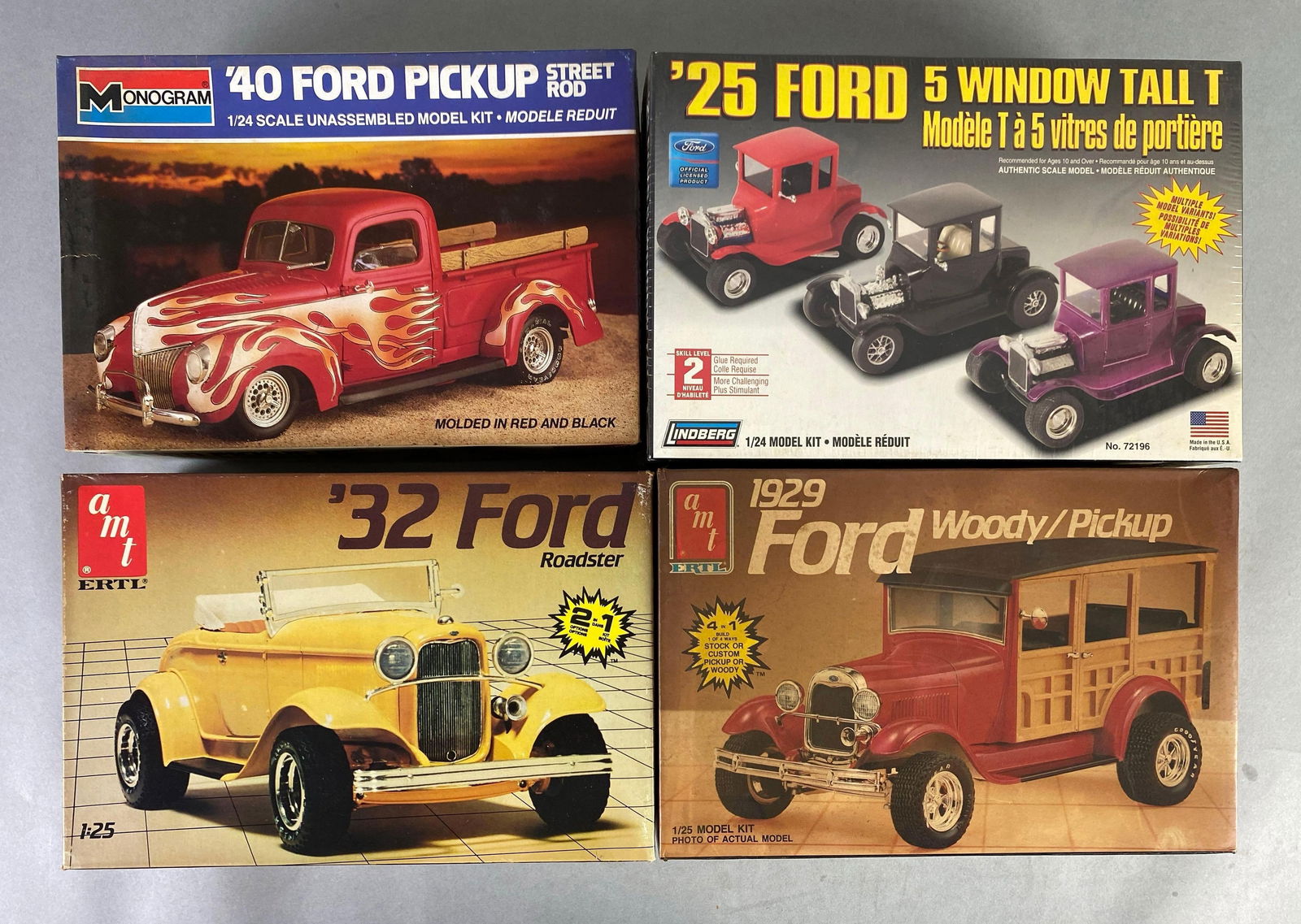 Group of 4 Early 1900s Ford Plastic Model zkits (1 of 3)