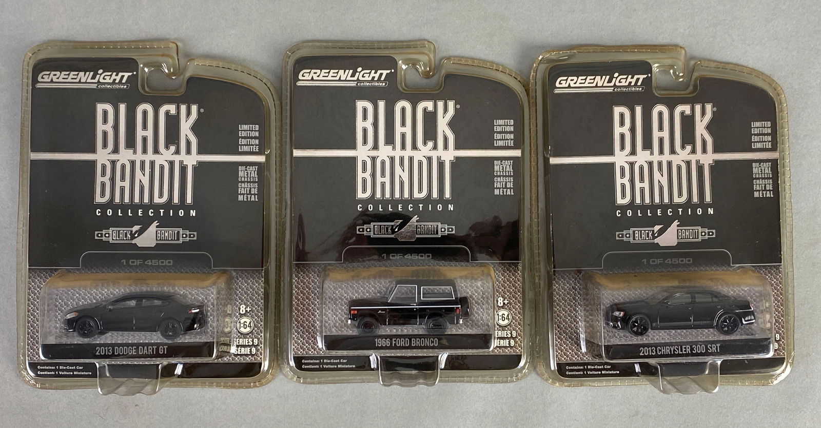 Group of 3 Greenlight Black Bandit Die-Cast Cars (1 of 2)