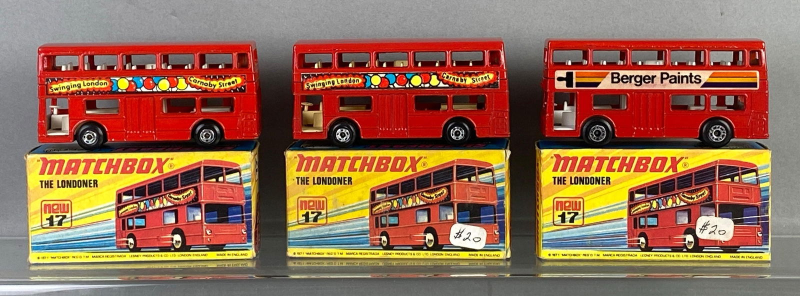 Group of 3 Matchbox Die-Cast No. 17 The Londoner (1 of 6)