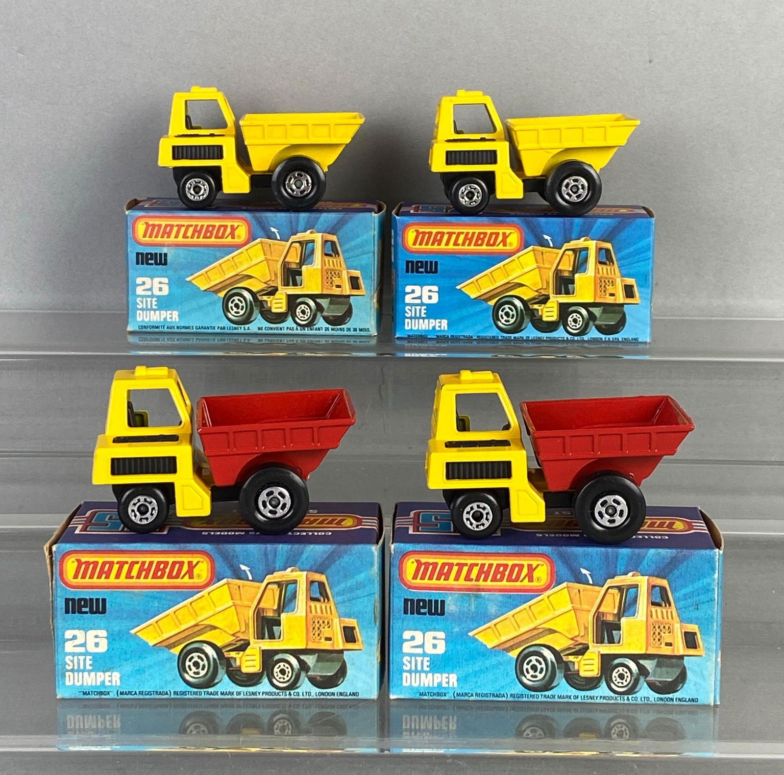 Group of 4 Matchbox Die-Cast No. 26 Site Dumpers (1 of 5)