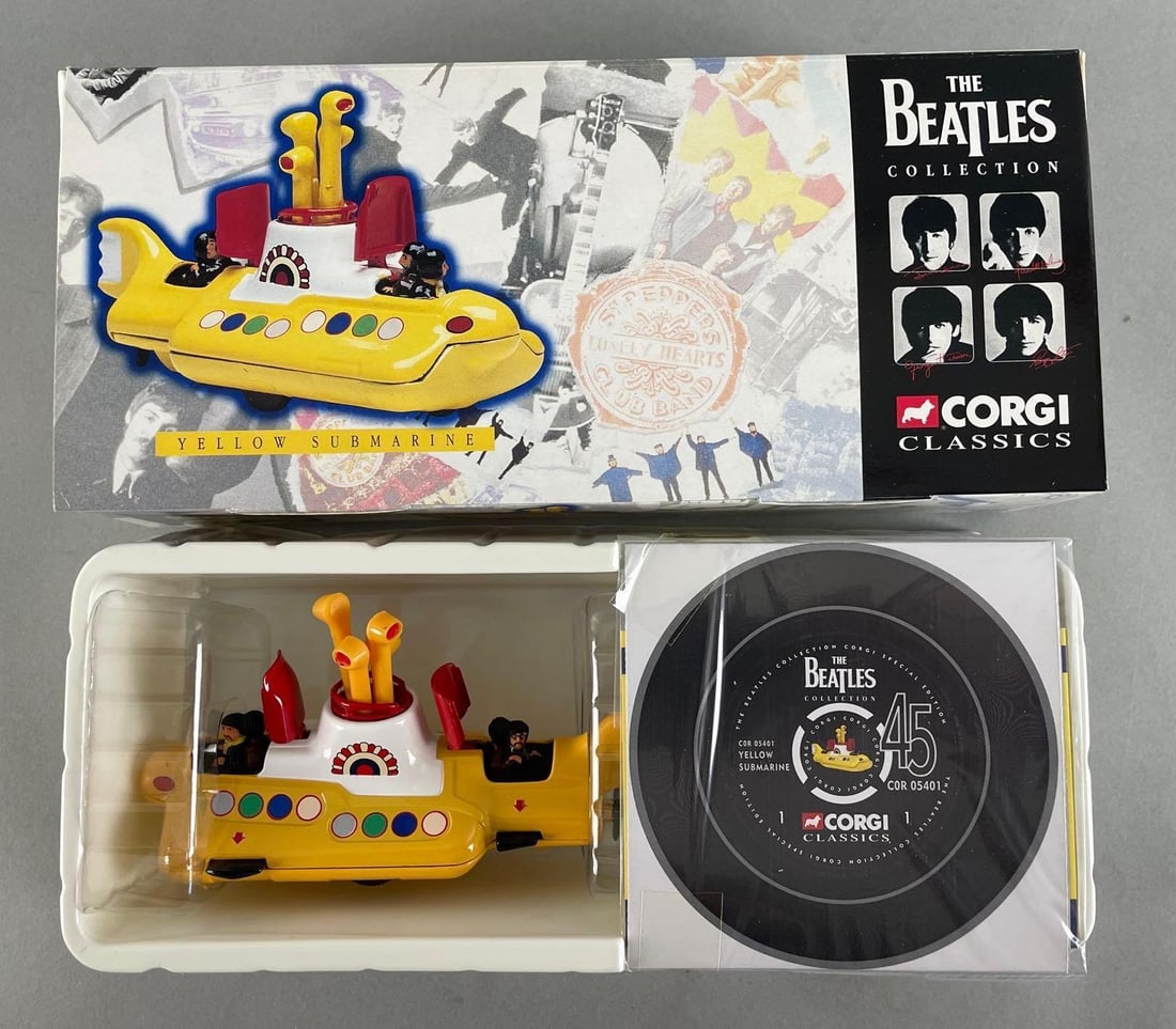 Corgi The Beatles Collection Die-Cast Yellow Submarine: Like new in original packaging. Box measures