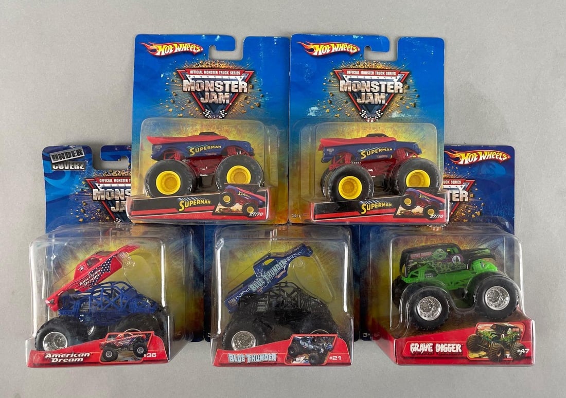 Group of Mattel Hot Wheels Monster Jam Die-Cast Monster Trucks (1 of 2)