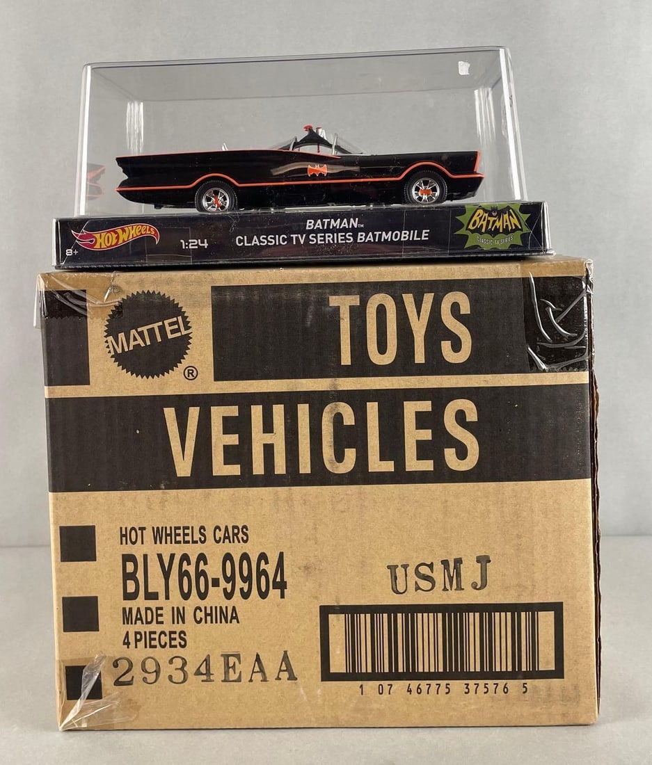 Shipping Box of 4 Mattel Hot Wheels Batman Classic TV Series Die-Cast Batmobile (1 of 2)