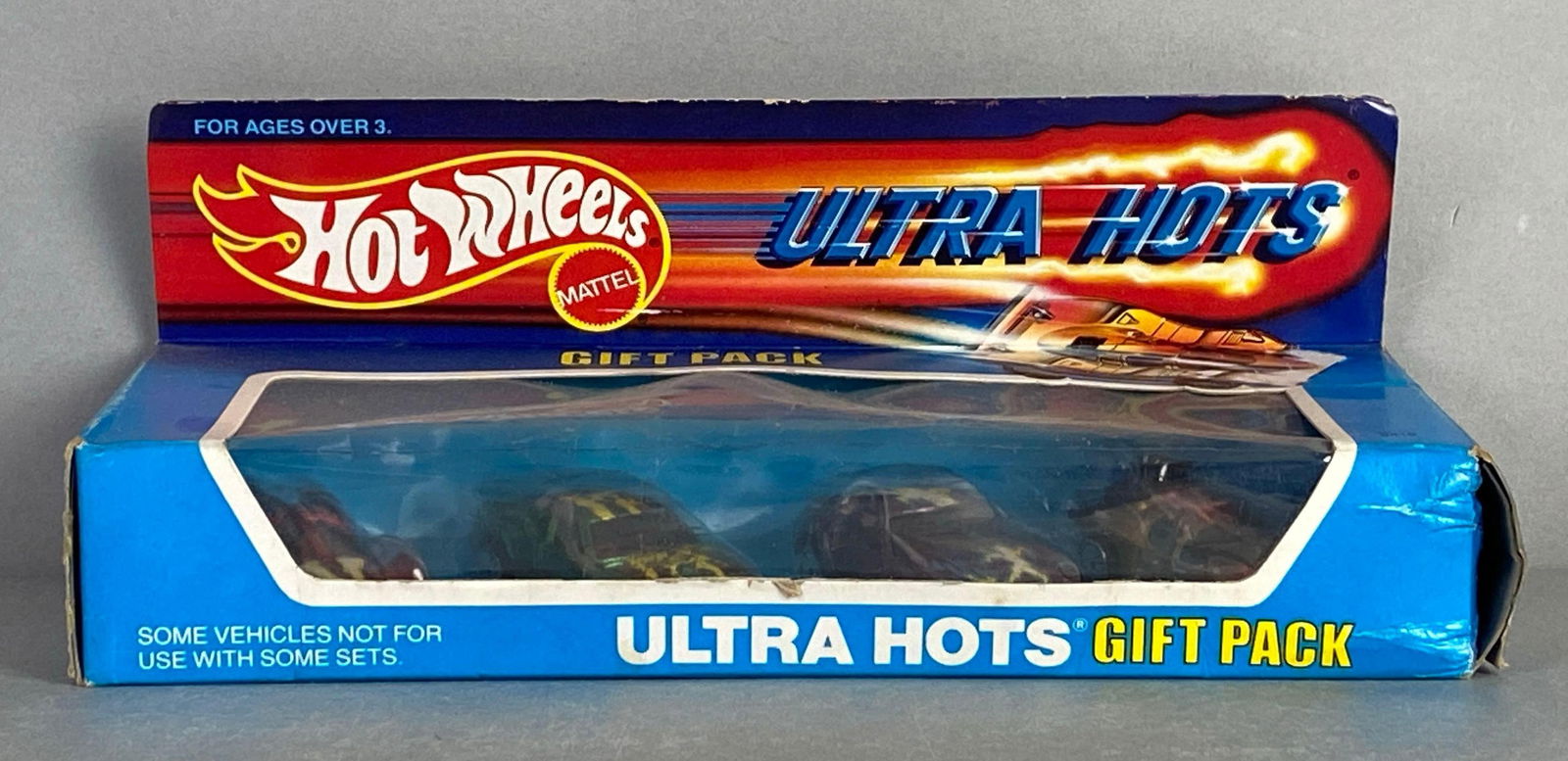 1984 Mattel Hot Wheels Ultra Hots Die-Cast Gift Pack: Like new in original packaging, shelf wear shown