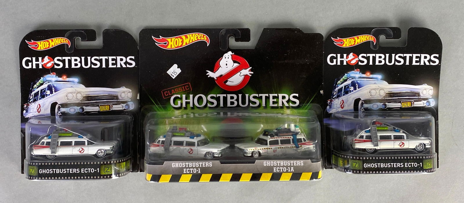 Group of 3 Mattel Hot Wheels Die-Cast Ghostbusters Cars (1 of 2)