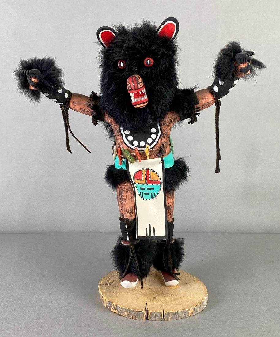 R. Largo Native American Hopi Black Bear Kachina Doll