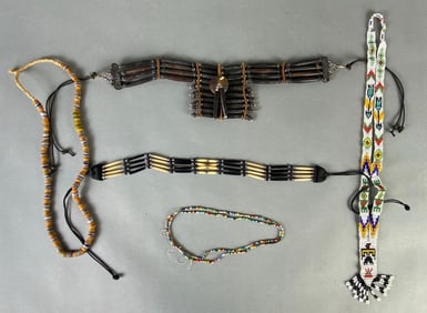 Group of 5 Native American Style Beaded Necklaces