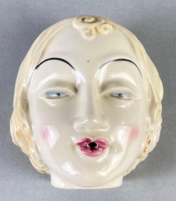 Porcelain Womens Head String Holder