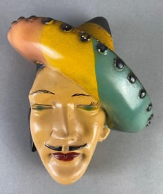 Hispanic Man Chalkware String Holder