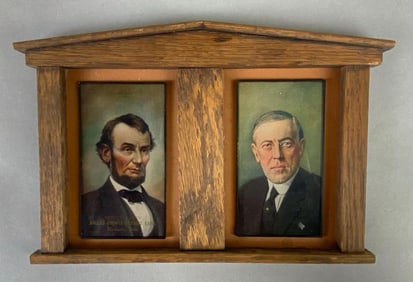 Abraham Lincoln and Woodrow Print Advertisement