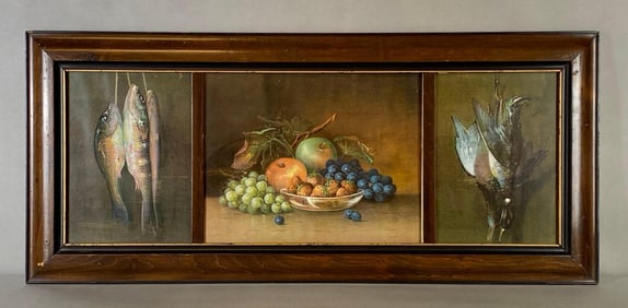 Vintage Still Life and Hanging Game Lithograph Print Set