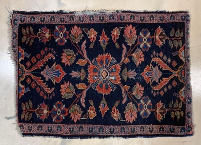 Small Vintage Floral Patterned Rug/Mat