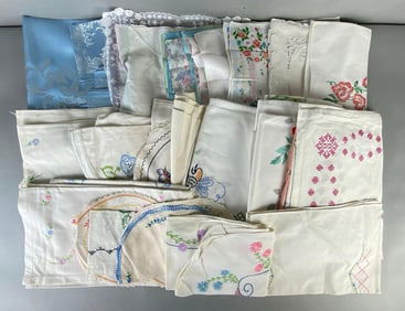Large Group of Vintage Linens