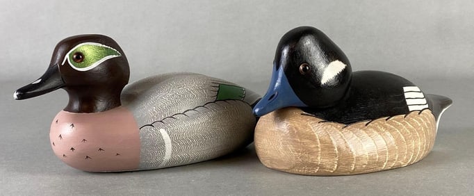Group of 2 Ethan Allen Wood Duck Decoys