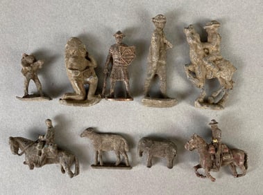 Group of 9 Lead Toy Figures