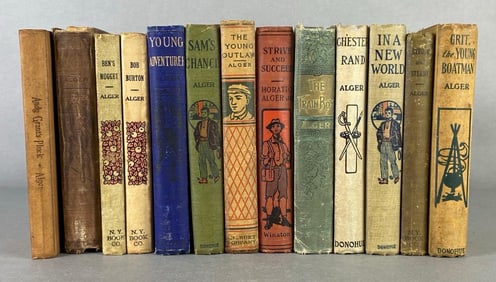 Group of 13 Horatio Alger Jr. Hardcover Books