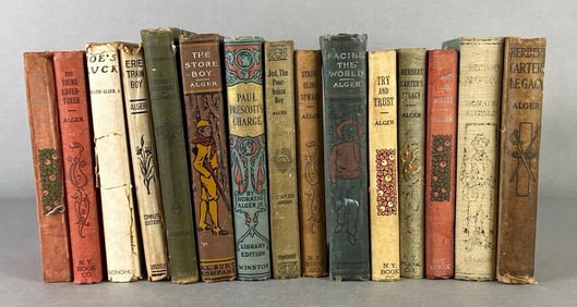 Group of Horatio Alger Jr. Hardcover Books and More