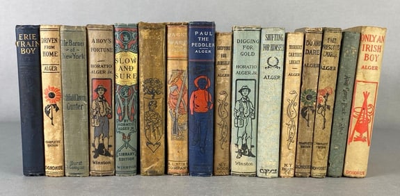 Group of Horatio Alger Jr. Hardcover Books and More