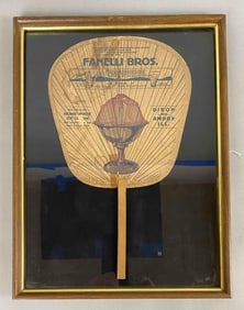 Dixon and Amboy IL. Fanelli Bros. Advertising Fan