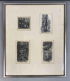 Group of 4 Signed Lithographs on Paper