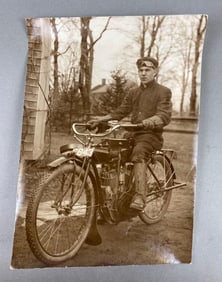 Pre 1918 Indian Motorcycle Photograph