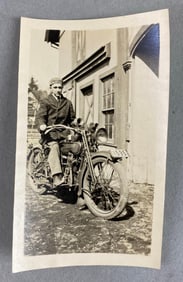 Pre 1918 Harley Davidson Motorcycle Photograph