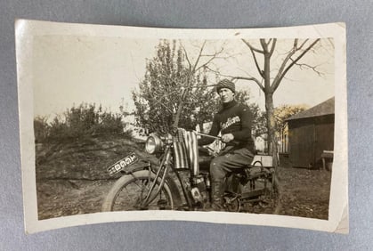 Pre 1918 Indian Motorcycle Photograph