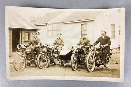 Pre 1918 Harley Davidson Motorcycles Postcard