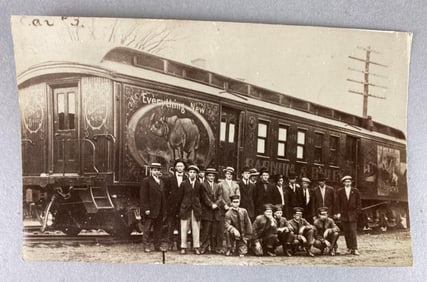 Barnum and Bailey Circus Train Car No.3 Real Photo Postcard
