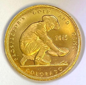 2015 US Prospectors Gold and Gems 1/10oz .999 Fine Gold Coin