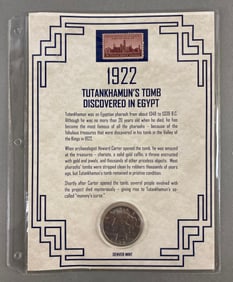 1922 Peace Silver Dollar and Stamp