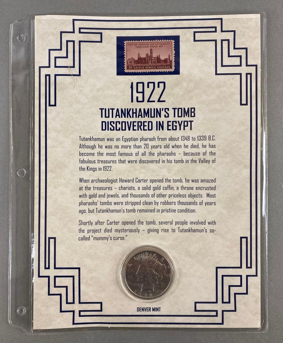 1922 Peace Silver Dollar and Stamp: 1922 Peace Silver Dollar and Stamp