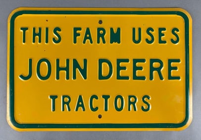 Reproduction John Deere Metal Advertising Sign