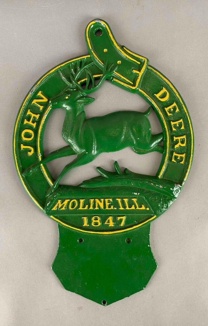 Reproduction John Deere Cast Iron Advertising Wall Plaque (1 of 4)