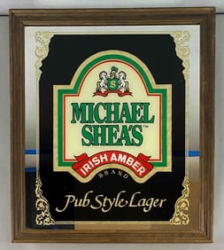 Michael Shea’s Irish Amber Beer Advertising Mirror